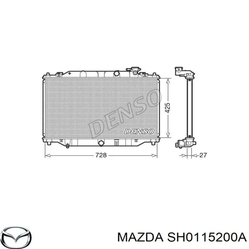 SH0115200A Mazda Chłodnica silnika