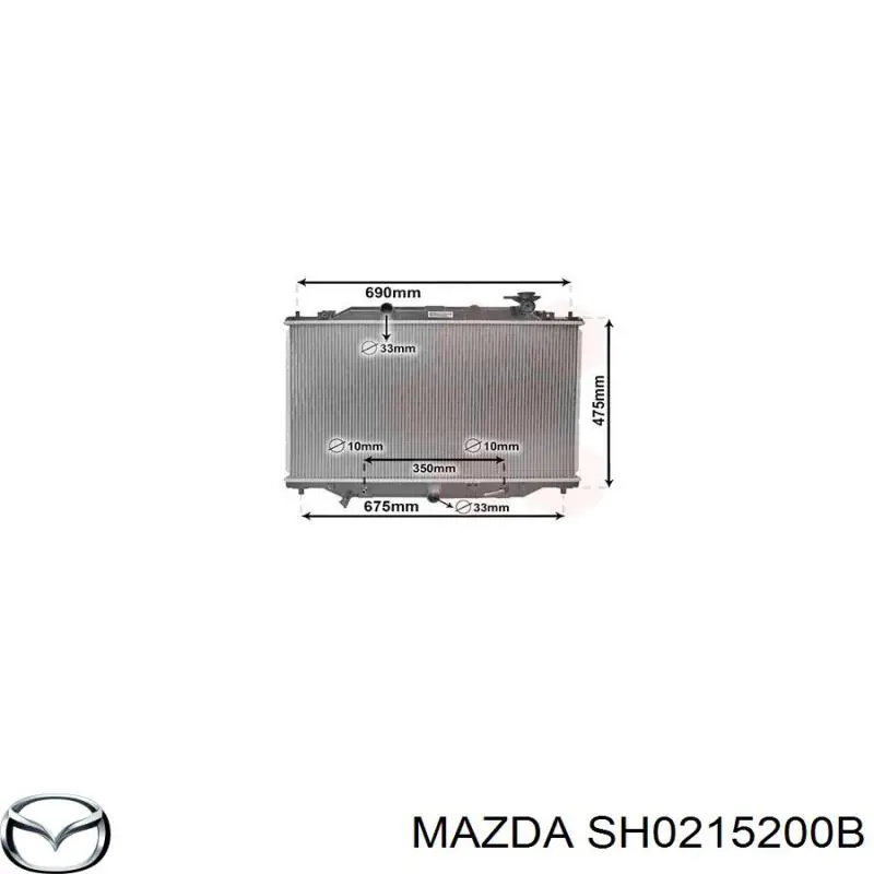 Do koszyka SH0215200B Mazda Chłodnica silnika