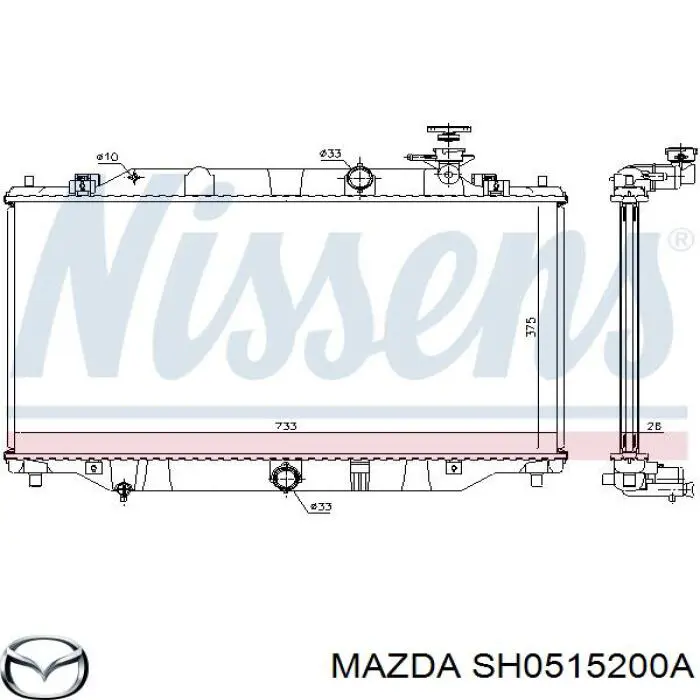 SH0515200A Mazda Chłodnica silnika