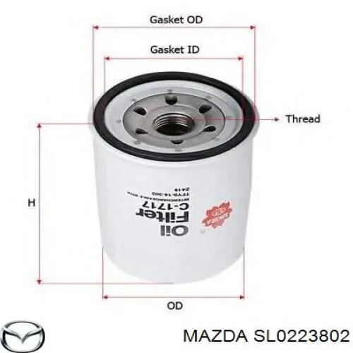 SL0223802 Mazda Filtr oleju