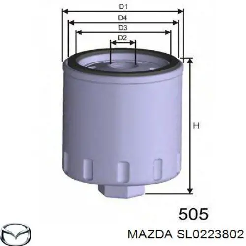 Filtr oleju Mazda SL0223802 cena, od 7,08 USD