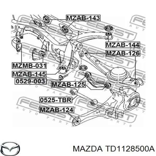 Do koszyka TD1128500A Mazda Drążek poprzeczny zawieszenia tylnego