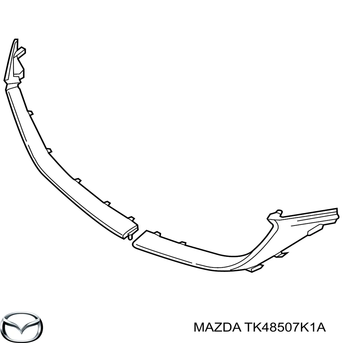 Listwa ochronna atrapy chłodnicy lewa Mazda CX-9 (TC)