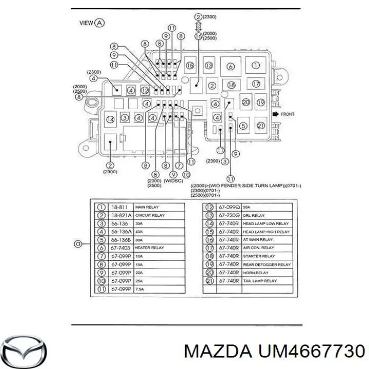 Przekaźnik wentylatora Mazda UM4667730 cena, od 12,25 USD