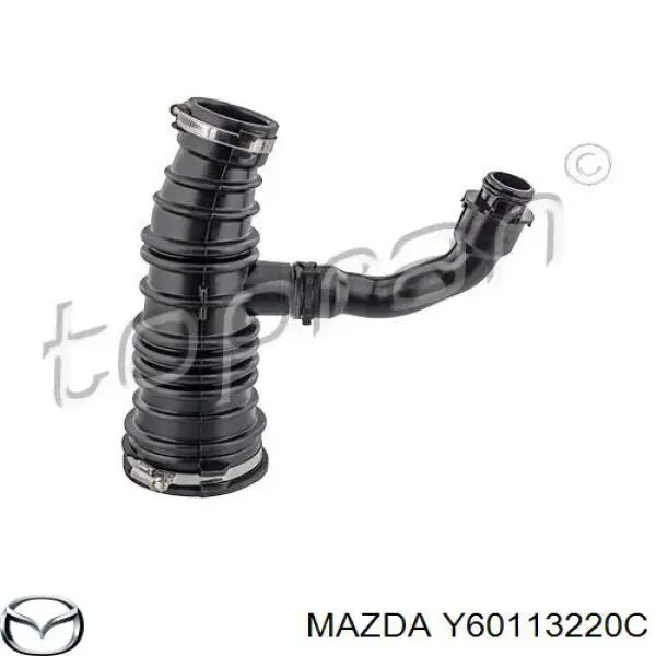 Do koszyka Y60113220C Mazda Króciec powietrza, wylot filtra powietrznego