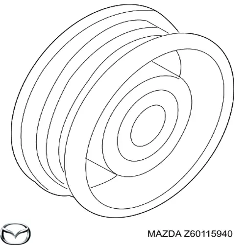 Do koszyka Z60115940 Mazda Rolka prowadząca, kierunkowa paska napędowego