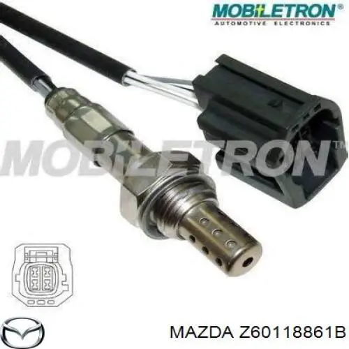 Sonda lambda, czujnik tlenu Mazda Z60118861B cena, od 47,86 USD