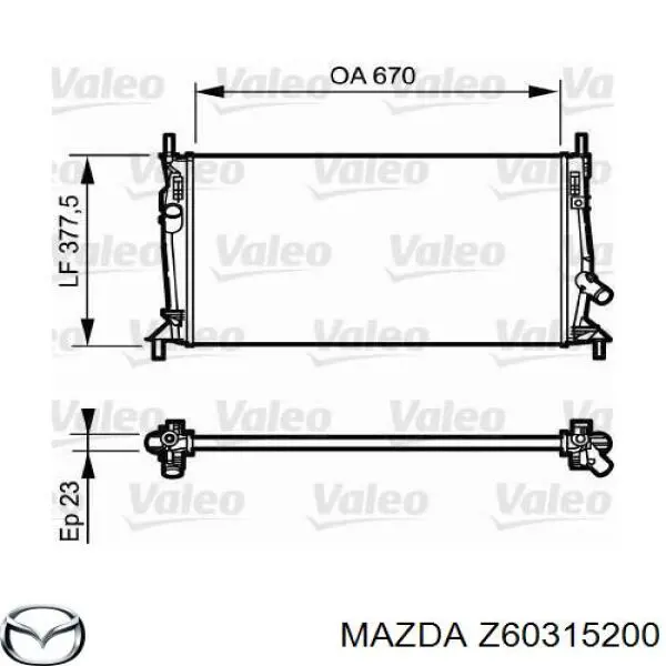 Z60315200 Mazda Chłodnica silnika
