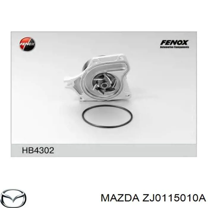 Do koszyka ZJ0115010A Mazda Pompa chłodząca wodna