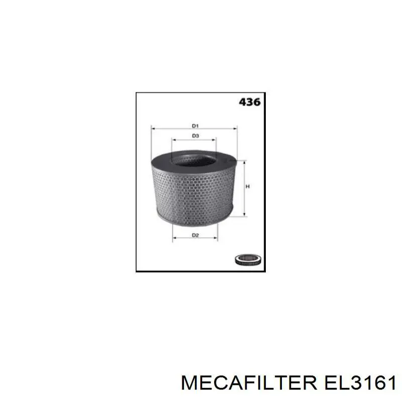 Do koszyka EL3161 Mecafilter Filtr powietrza