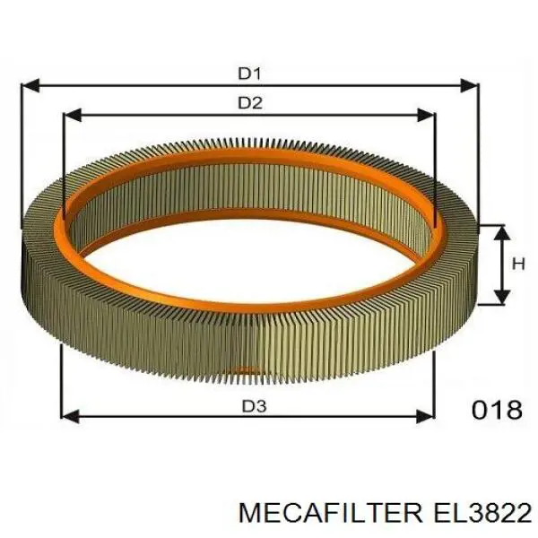 Do koszyka EL3822 Mecafilter Filtr powietrza