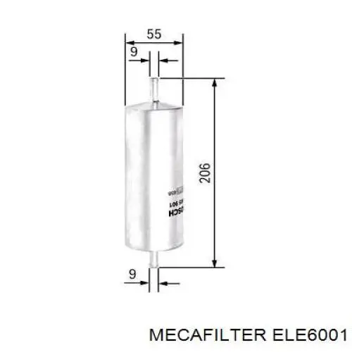 Filtr paliwa ELE6001 Mecafilter
