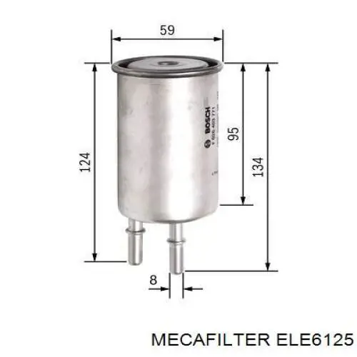 ELE6125 Mecafilter Filtr paliwa