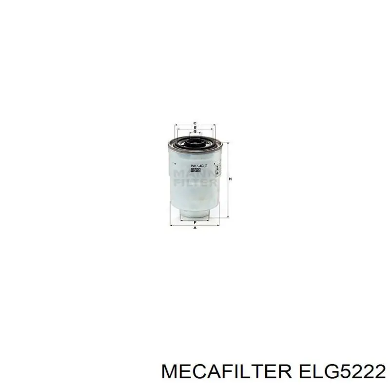 Filtr paliwa Mecafilter ELG5222 cena, od 12,47 USD