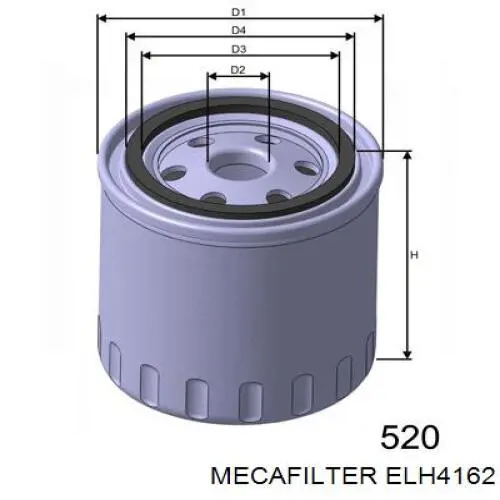 Filtr oleju Mecafilter ELH4162 cena, od 11,69 USD