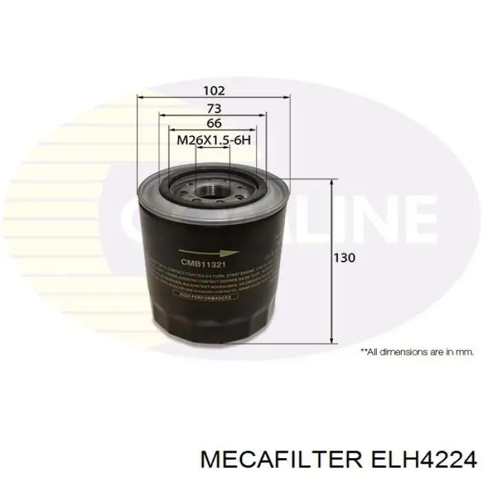 Filtr oleju Mecafilter ELH4224 cena, od 12,60 USD