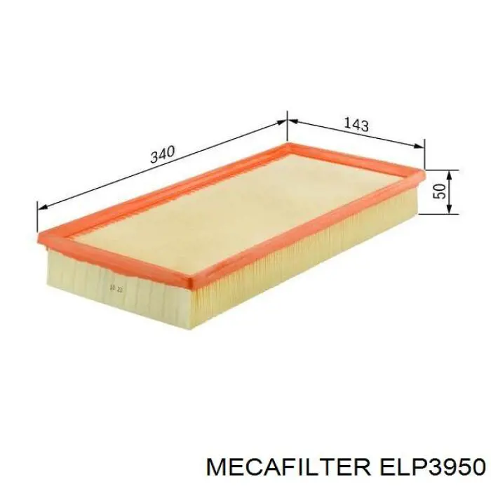 Filtr powietrza Mecafilter ELP3950 cena, od 9,09 USD