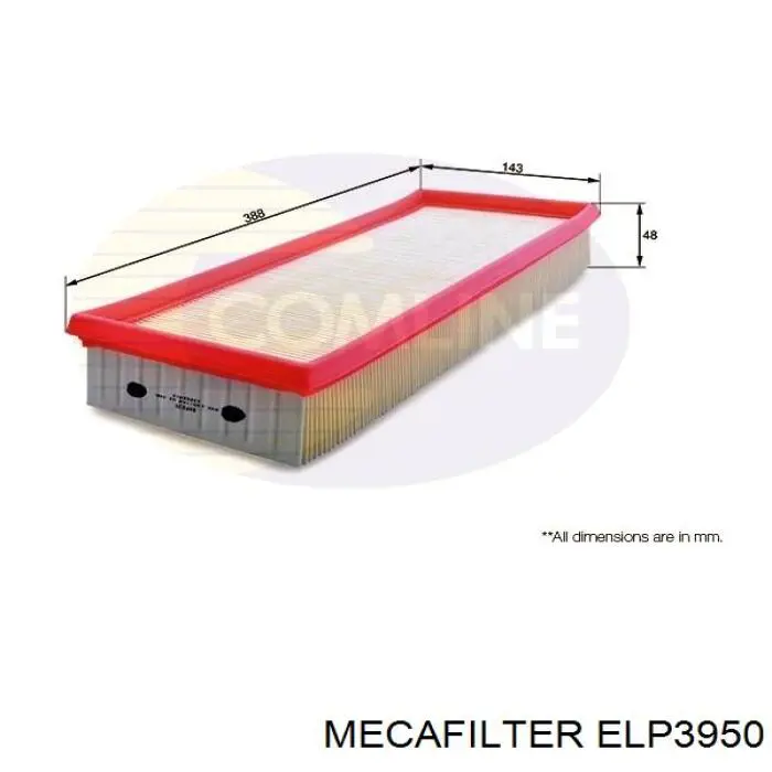 Do koszyka ELP3950 Mecafilter Filtr powietrza