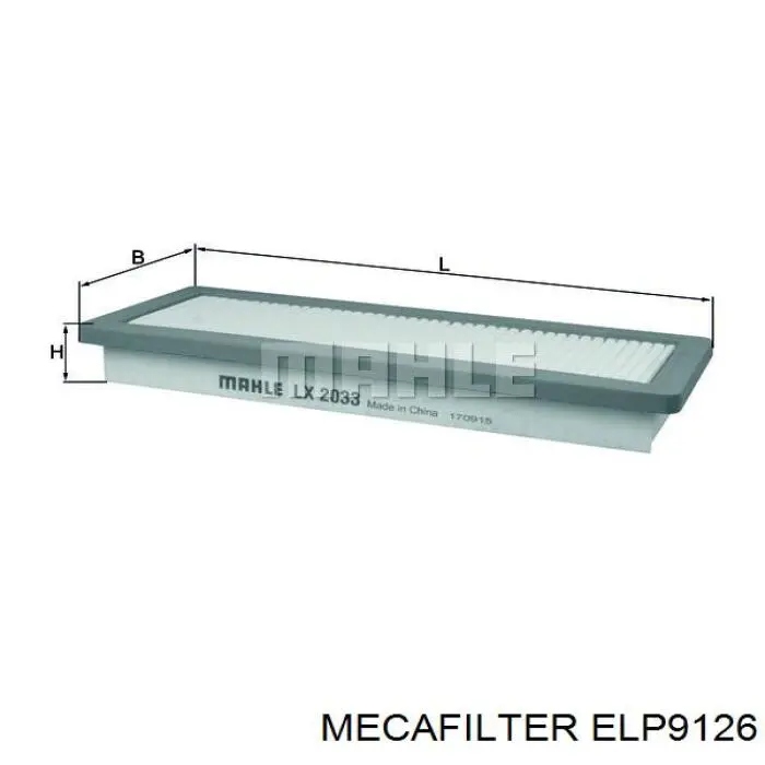 Filtr powietrza Mecafilter ELP9126 cena, od 14,60 USD