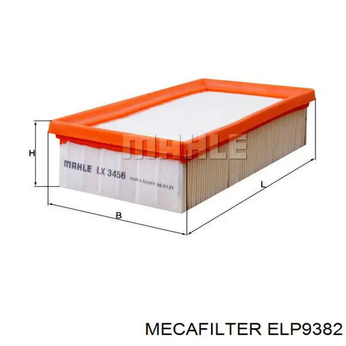 Filtr powietrza Mecafilter ELP9382 cena, od 9,09 USD