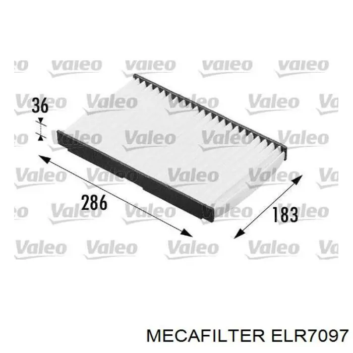 Do koszyka ELR7097 Mecafilter Filtr kabiny
