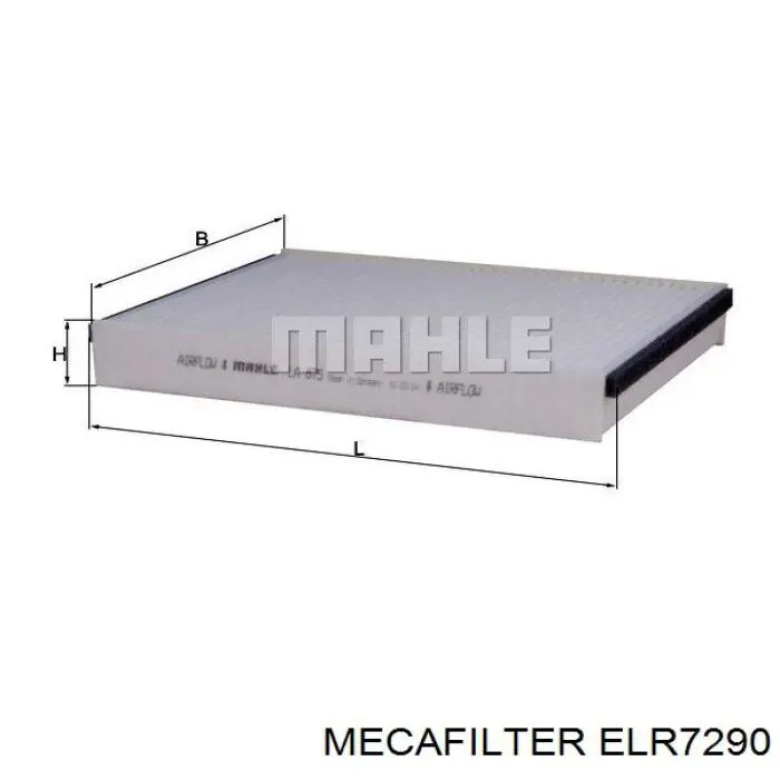 Do koszyka ELR7290 Mecafilter Filtr kabiny