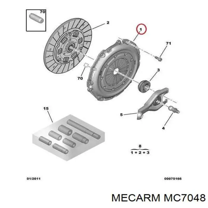 MC7048 Mecarm Docisk sprzęgła