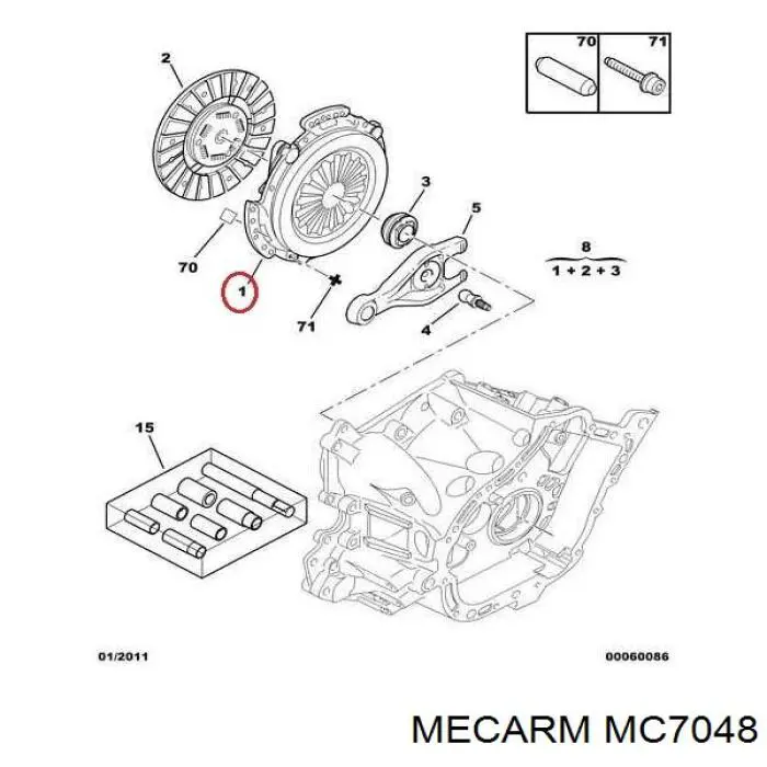 Docisk sprzęgła MC7048 Mecarm