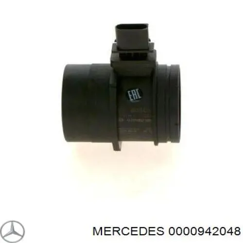 Do koszyka 0000942048 Mercedes Czujnik przepływu powietrza, przepływomierz powietrza M.A.F.