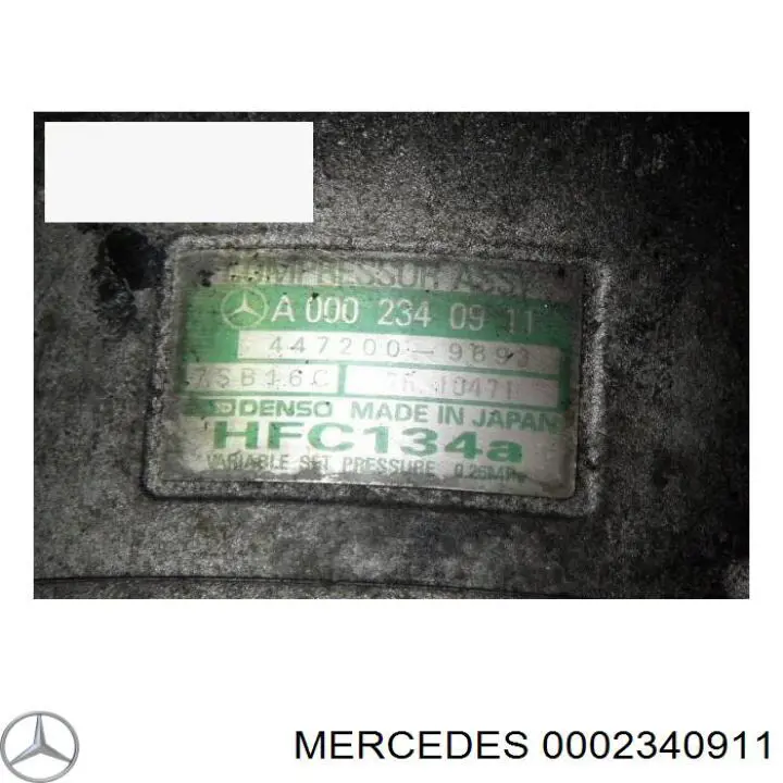 Sprężarka klimatyzacji Mercedes 0002340911 cena, od 298,63 USD