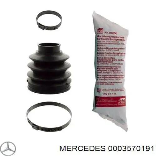 Osłona przegubu homokinetycznego półosi tylnej wewnętrzna Mercedes 0003570191 cena, od 14,15 USD