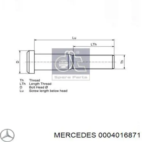 Do koszyka 0004016871 Mercedes Śruba koła