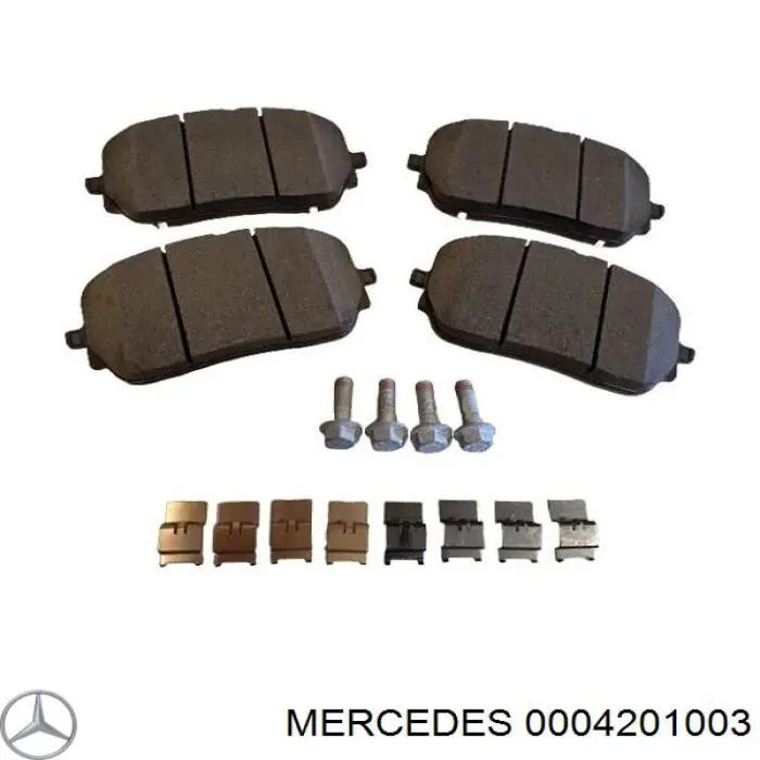 Klocki hamulcowe przednie tarczowe 0004201003 Mercedes