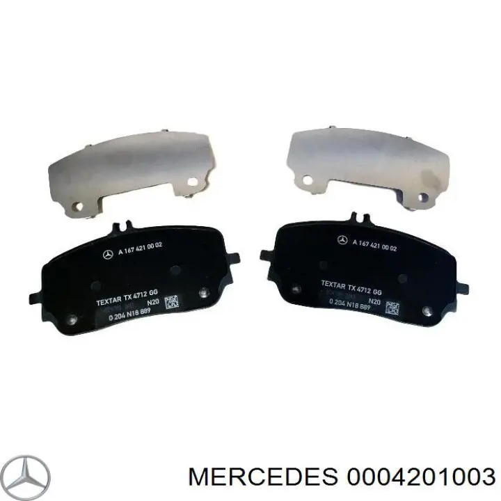 0004201003 Mercedes Klocki hamulcowe przednie tarczowe