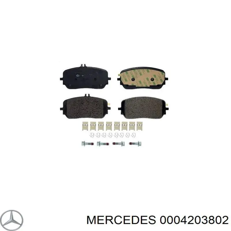 0004203802 Mercedes Klocki hamulcowe przednie tarczowe