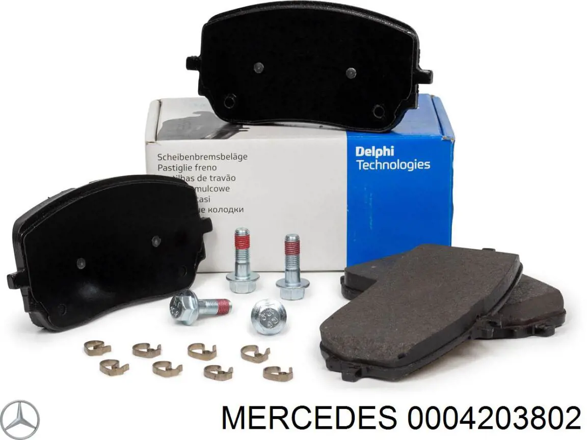 Klocki hamulcowe przednie tarczowe Mercedes 0004203802