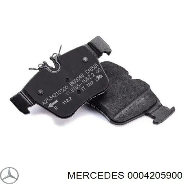Okładziny (klocki) do hamulców tarczowych tylne Mercedes 0004205900 cena, od 26,36 USD