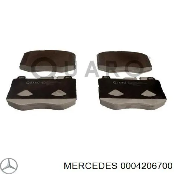 0004206700 Mercedes klocki hamulcowe przednie tarczowe