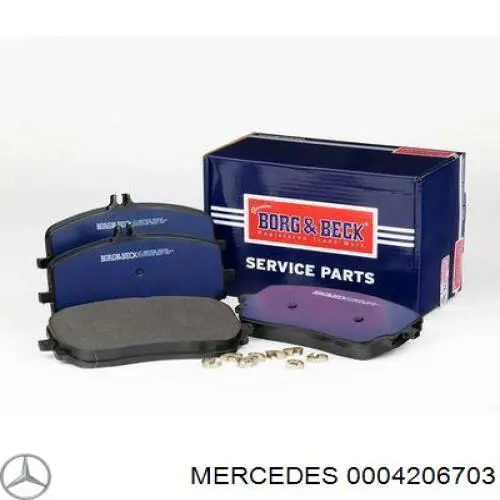 Klocki hamulcowe przednie tarczowe Mercedes 0004206703 cena, od 69,81 USD