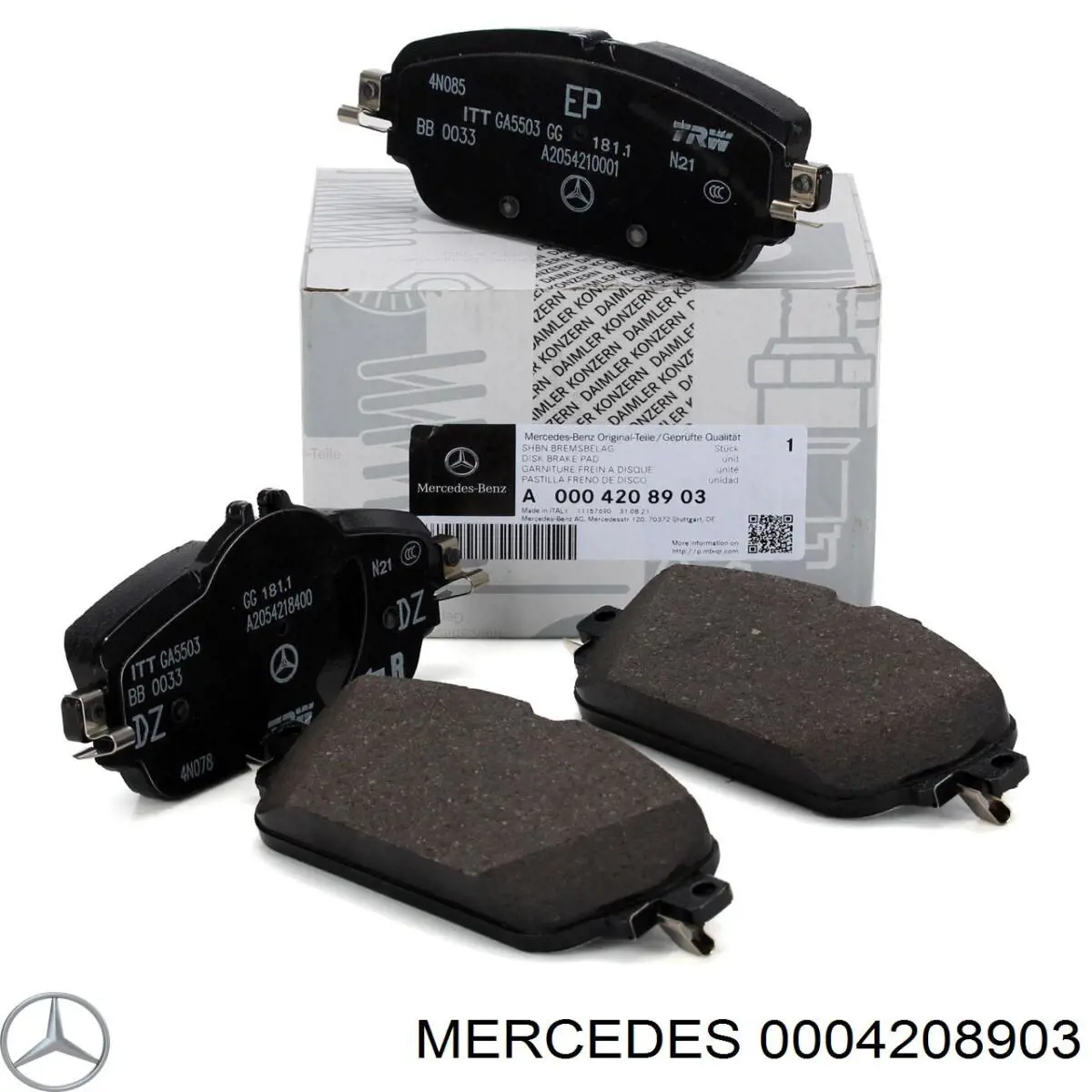 0004208903 Mercedes Klocki hamulcowe przednie tarczowe