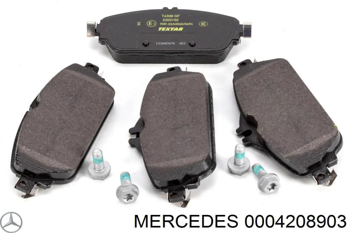 Do koszyka 0004208903 Mercedes Klocki hamulcowe przednie tarczowe