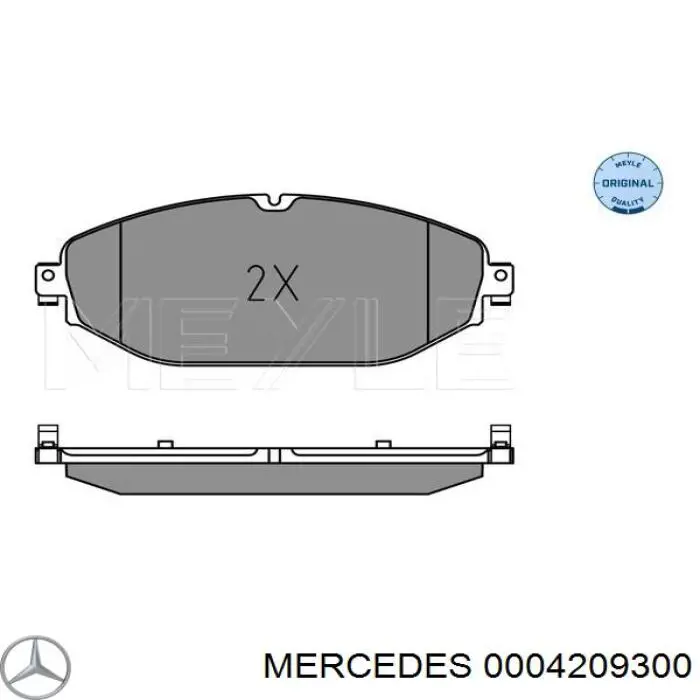 0004209300 Mercedes klocki hamulcowe przednie tarczowe