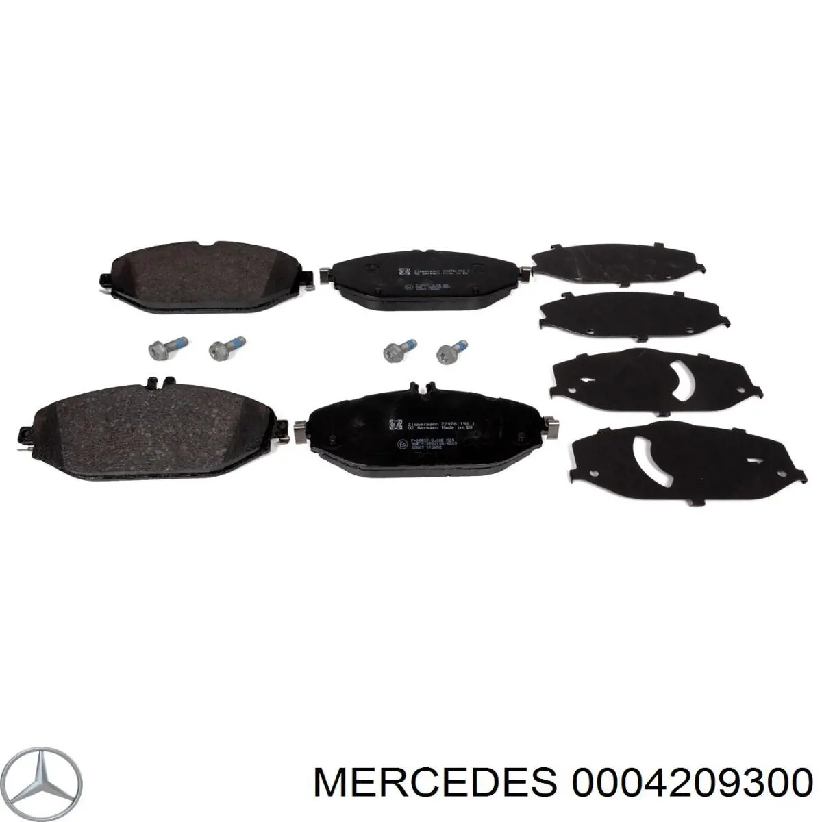 Do koszyka 0004209300 Mercedes Klocki hamulcowe przednie tarczowe