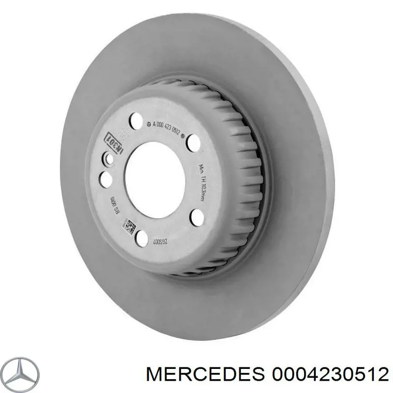 0004230512 Mercedes Tarcza hamulcowa tylna