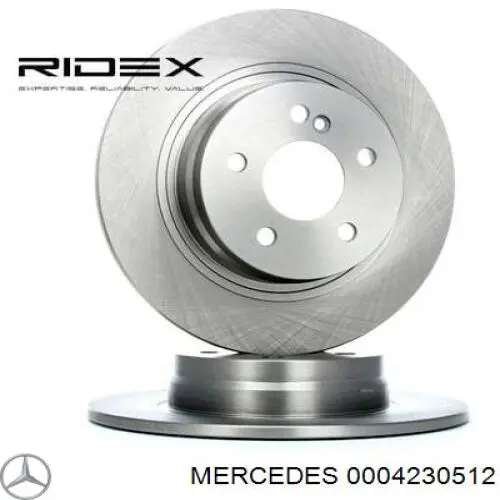 Do koszyka 0004230512 Mercedes Tarcza hamulcowa tylna