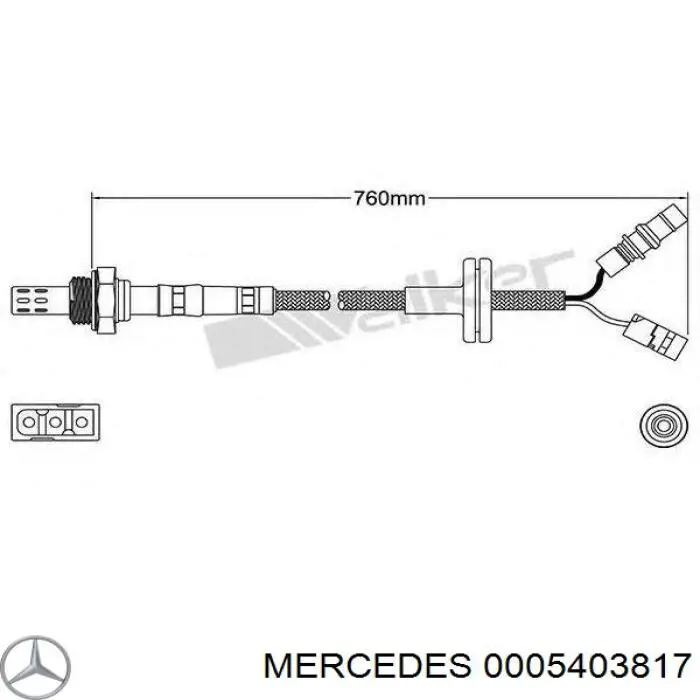 Do koszyka 0005403817 Mercedes Sonda lambda czujnik tlenu przed katalizatorem