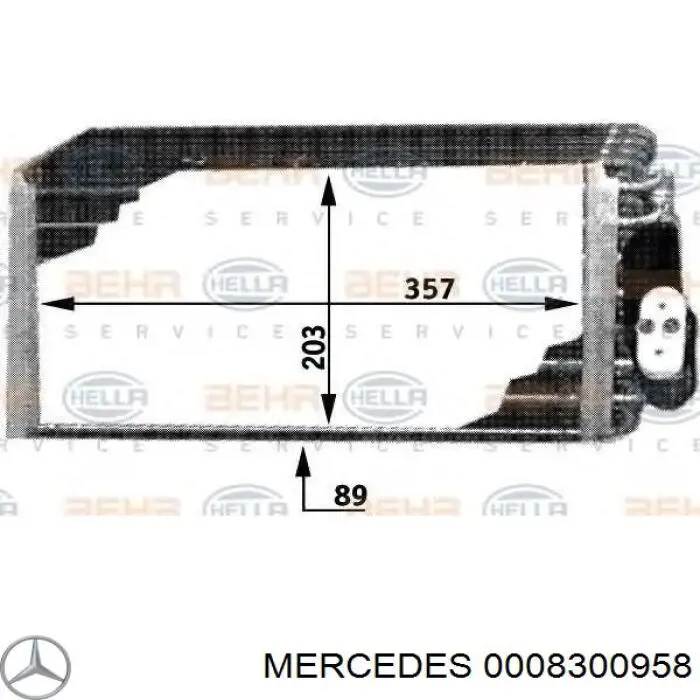 Do koszyka 0008300958 Mercedes Parownik klimatyzacji