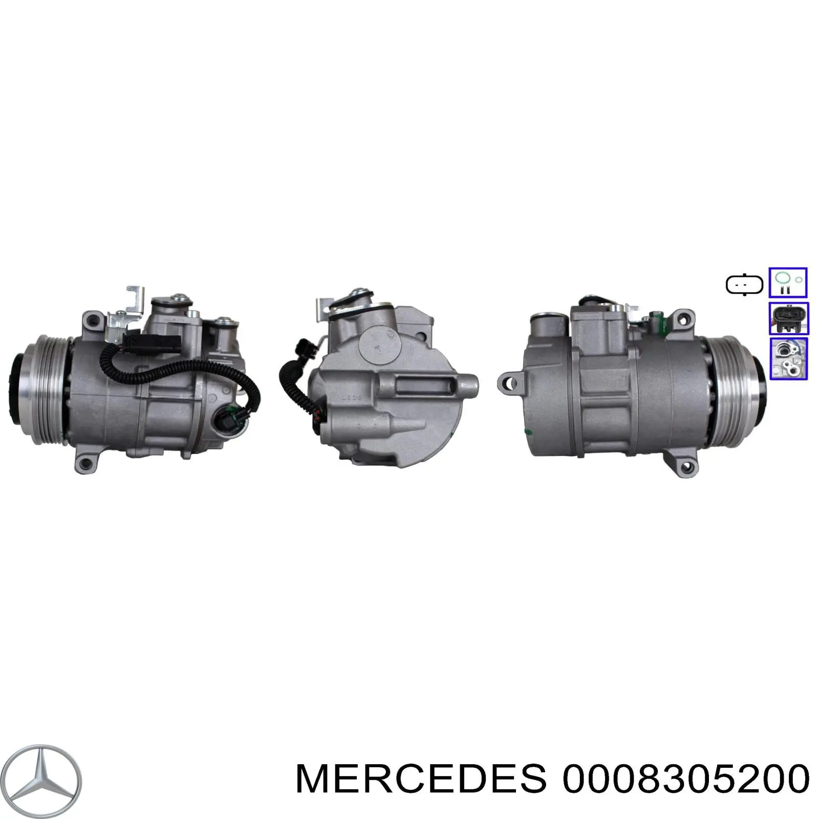 Sprężarka klimatyzacji Mercedes 0008305200 cena, od 365,68 USD