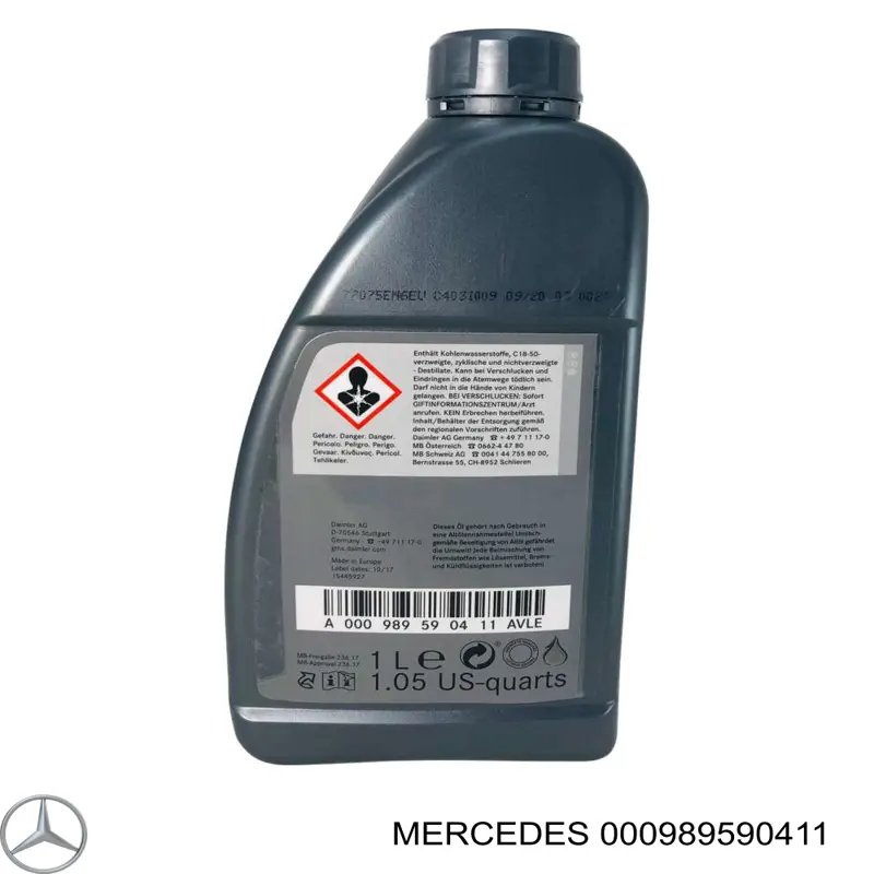 Olej przekładniowy 000989590411 Mercedes