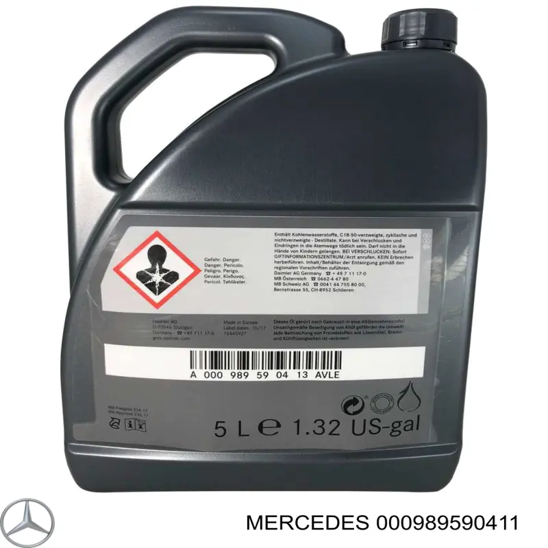 Olej przekładniowy Mercedes 000989590411
